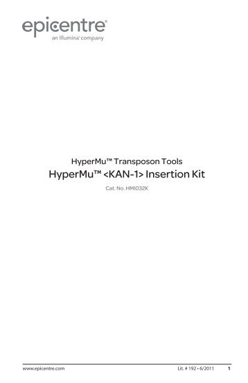 Protocol for HyperMuâ¢  Insertion Kit