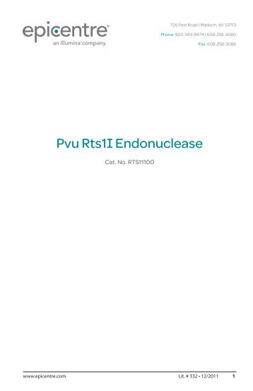 Protocol for Pvu Rts1I Endonuclease