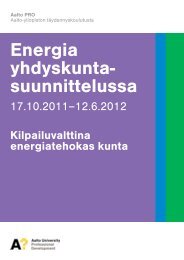 Energia yhdyskunta- suunnittelussa - Aalto PRO - Aalto-yliopisto