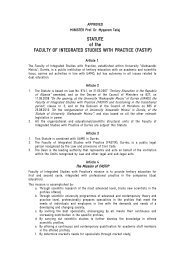 STATUTE of the FACULTY OF INTEGRATED STUDIES ... - FASTIP