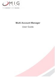 Multi Account Manager - MIG Bank