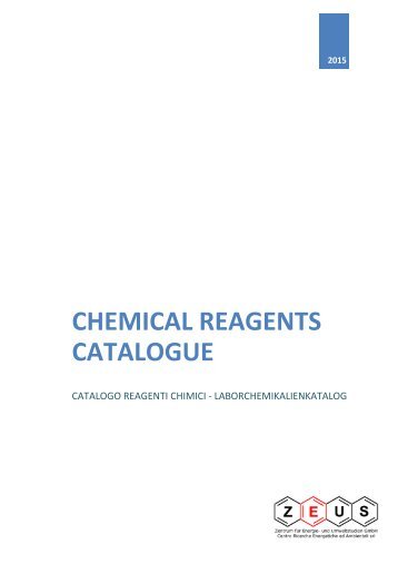 CHEMICAL REAGENTS CATALOGUE