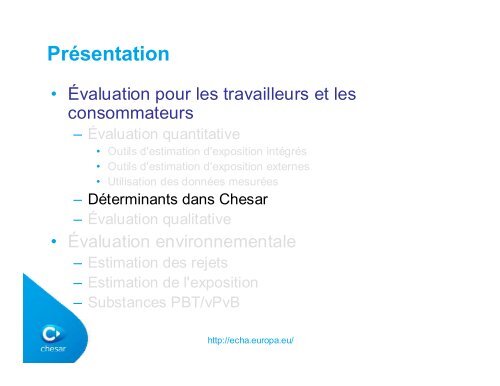 Évaluation dans Chesar - Europa