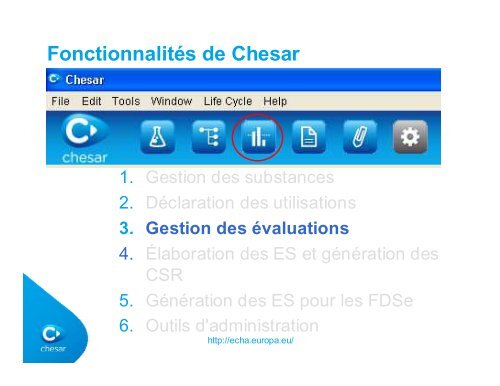 Évaluation dans Chesar - Europa