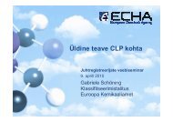 Üldine teave CLP kohta - Europa