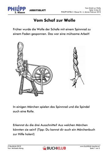 Vom Schaf zur Wolle: Arbeitsblatt