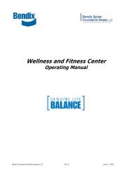 Wellness And Fitness Center Operating Manual - Bendix