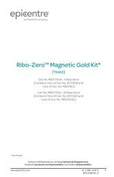 Protocol for Ribo-Zeroâ¢ Magnetic Gold Kit (Yeast)