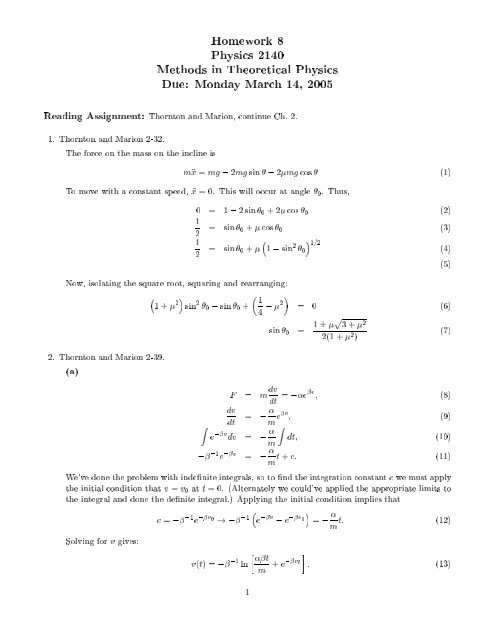 Hw 8 Solution