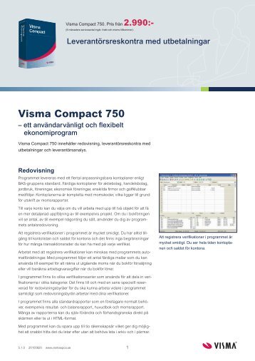 Visma Compact 750.indd - Visma Spcs AB