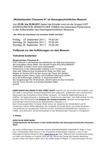 Wolokolamsker Chaussee XI - Bundesheergewerkschaft