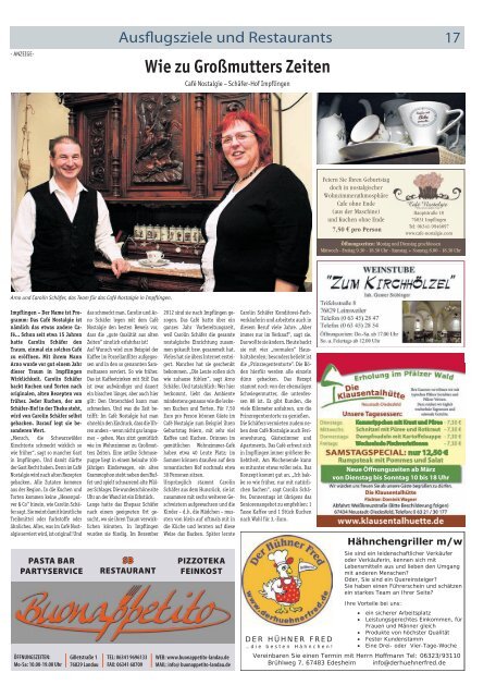 "Die Lokale" für die Südpfalz Ausgabe MÄRZ 2015