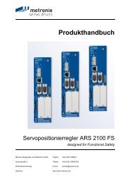 Produkthandbuch Servopositionierregler ARS 2100 FS ... - Metronix