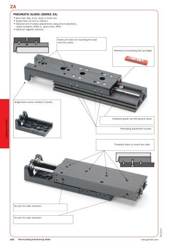 PNEUMATIC SLIDES (SERIES ZA) - GimaticUSA.com