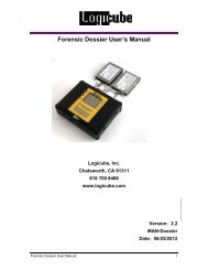 Forensic Dossier Users Manual - Logicube