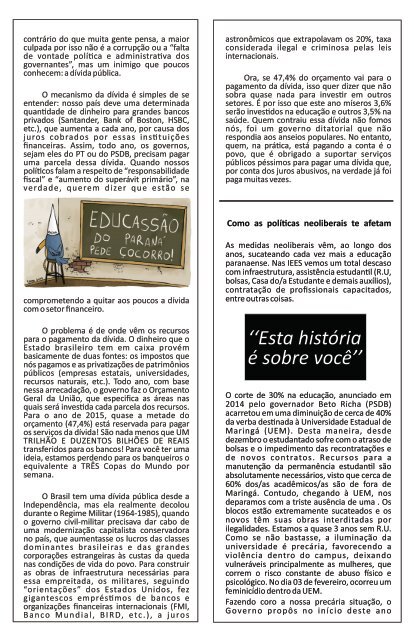 A GREVE da crise político econômica ao cotidiano dos/das estudantes