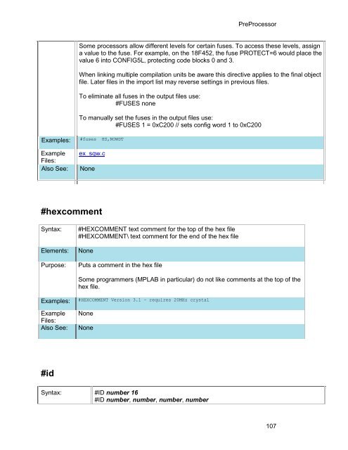 CCS C Compiler Manual PCB / PCM / PCH