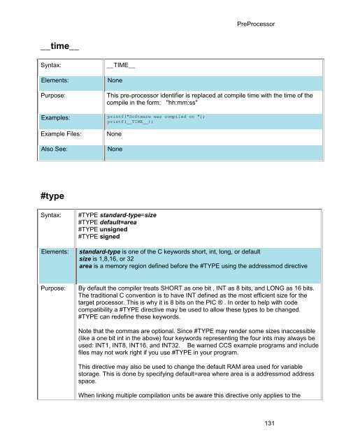 CCS C Compiler Manual PCB / PCM / PCH