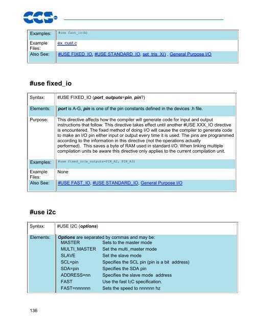 CCS C Compiler Manual PCB / PCM / PCH