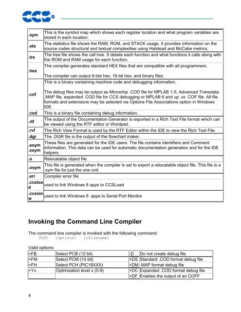 CCS C Compiler Manual PCB / PCM / PCH