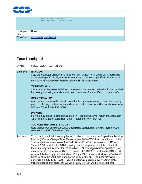 CCS C Compiler Manual PCB / PCM / PCH