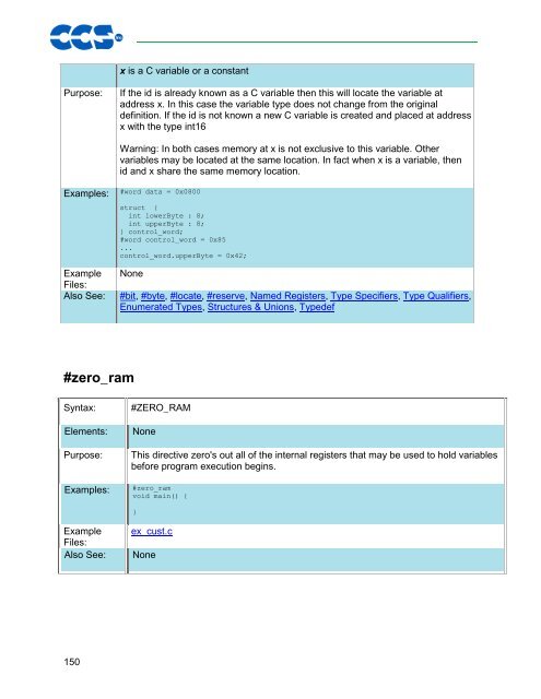 CCS C Compiler Manual PCB / PCM / PCH