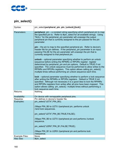 CCS C Compiler Manual PCB / PCM / PCH