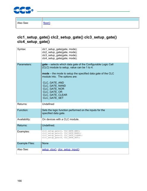 CCS C Compiler Manual PCB / PCM / PCH