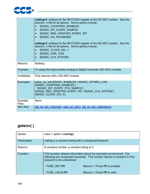 CCS C Compiler Manual PCB / PCM / PCH