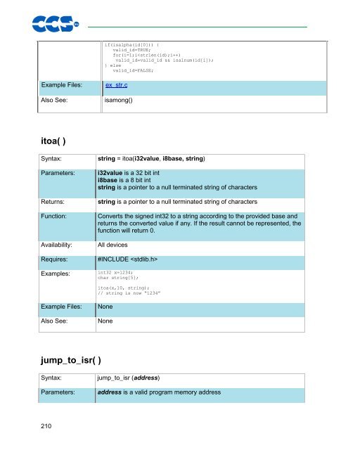 CCS C Compiler Manual PCB / PCM / PCH