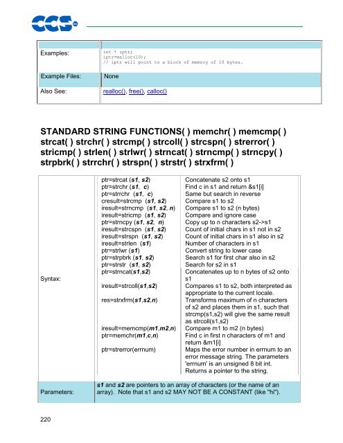 CCS C Compiler Manual PCB / PCM / PCH