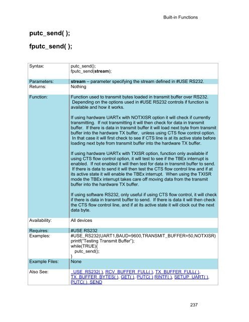 CCS C Compiler Manual PCB / PCM / PCH