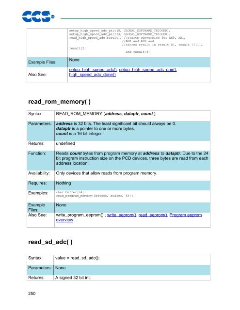 CCS C Compiler Manual PCB / PCM / PCH