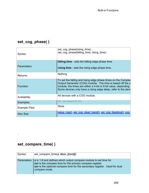 CCS C Compiler Manual PCB / PCM / PCH