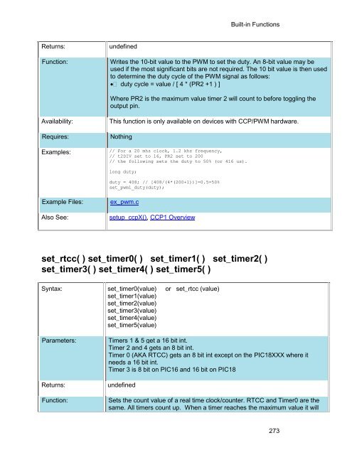 CCS C Compiler Manual PCB / PCM / PCH