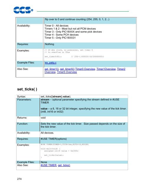 CCS C Compiler Manual PCB / PCM / PCH