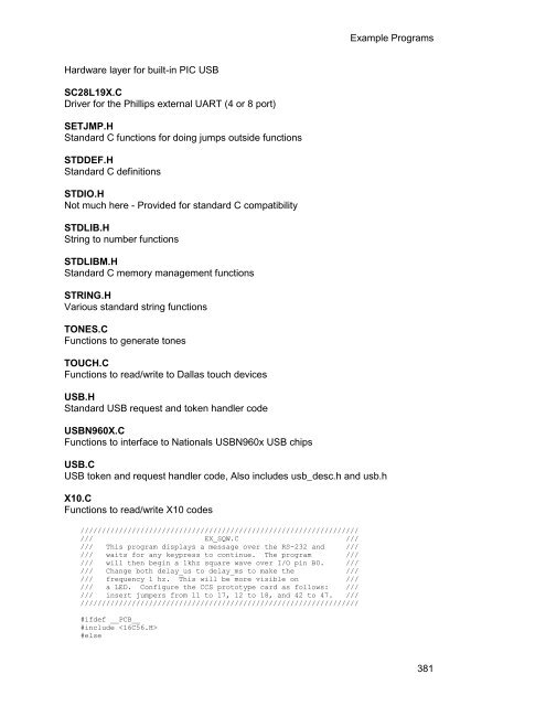 CCS C Compiler Manual PCB / PCM / PCH