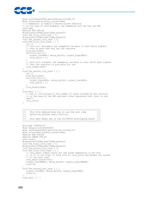 CCS C Compiler Manual PCB / PCM / PCH