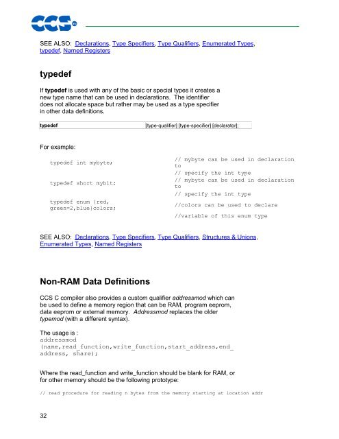 CCS C Compiler Manual PCB / PCM / PCH