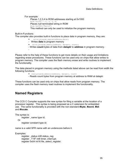 CCS C Compiler Manual PCB / PCM / PCH