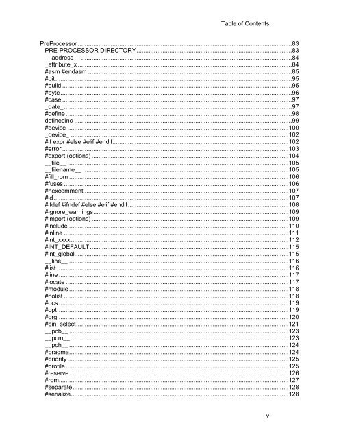 CCS C Compiler Manual PCB / PCM / PCH