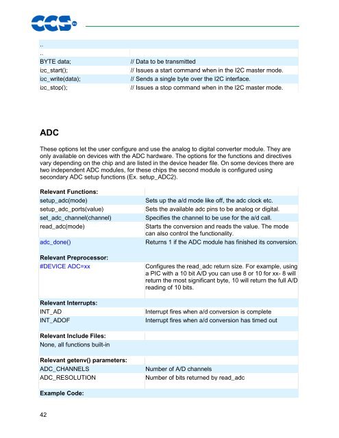 CCS C Compiler Manual PCB / PCM / PCH