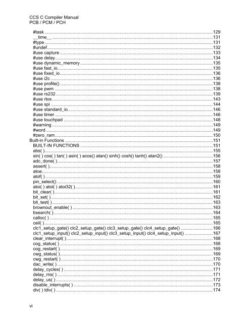 CCS C Compiler Manual PCB / PCM / PCH