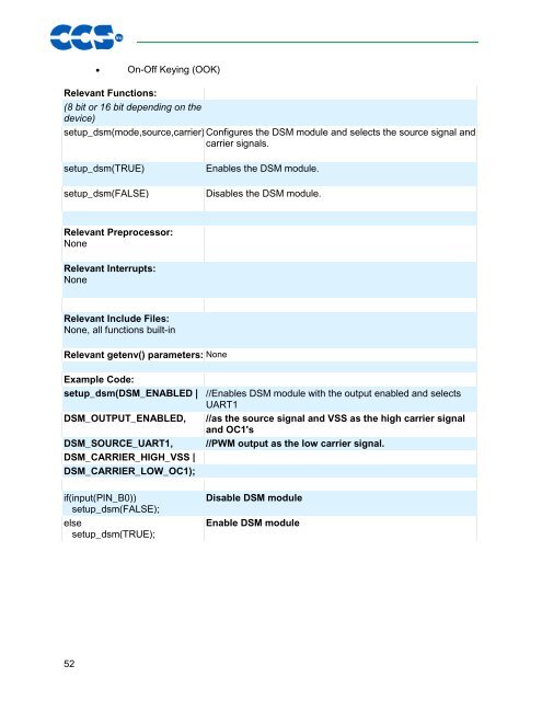 CCS C Compiler Manual PCB / PCM / PCH