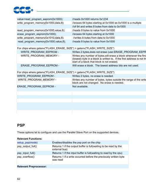 CCS C Compiler Manual PCB / PCM / PCH