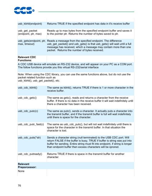 CCS C Compiler Manual PCB / PCM / PCH