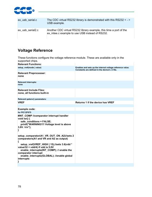 CCS C Compiler Manual PCB / PCM / PCH