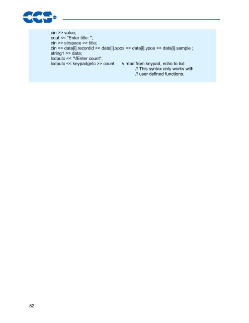 CCS C Compiler Manual PCB / PCM / PCH