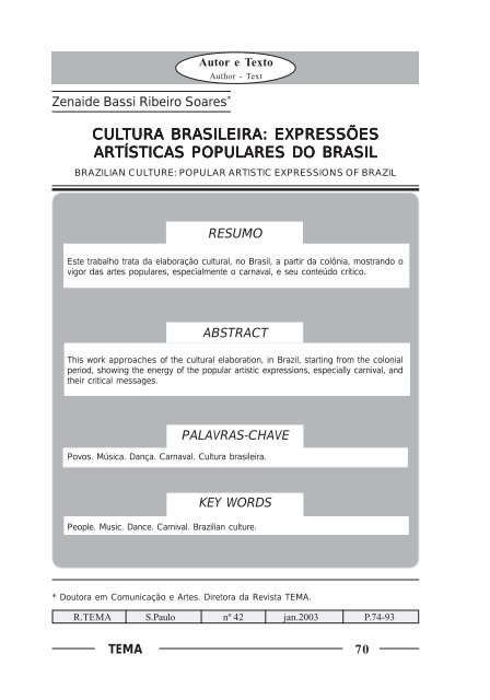 CULTURA BRASILEIRA:EXPRESSÕES SÕES ARTÍSTICAS POPULARES DO BRASIL