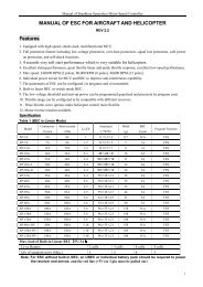 MANUAL OF ESC FOR AIRCRAFT AND HELICOPTER - MicronWings